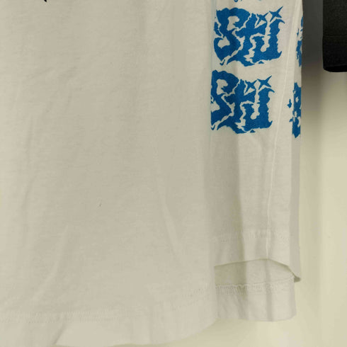 ステューシー Stussy 00s メタルロゴ スカル イーグル プリント 両面プリント ラグラン 七分袖Tシャツ メンズ import:L