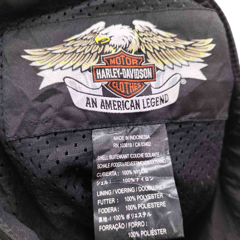 ハーレーダビッドソン HARLEY-DAVIDSON ロゴ刺繍 バイカージャケット メンズ JPN:M
