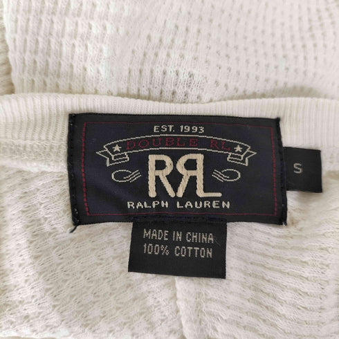 ダブルアールエルラルフローレン RRL RALPH LAUREN ロゴプリント ワッフル サーマル ロングスリーブTシャツ メンズ import:S