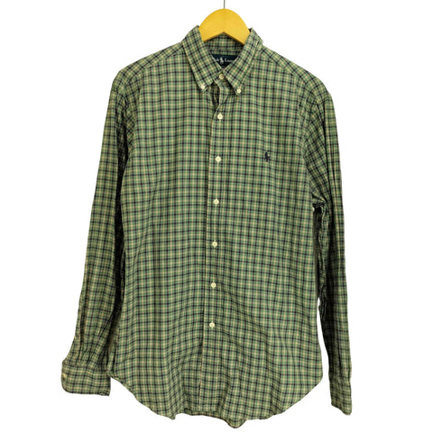 ラルフローレン RALPH LAUREN 90-00s CLASSSC FIT ポニー刺繍 ボタンダウンチェックシャツ メンズ M