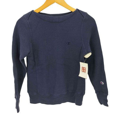 チャンピオン Champion REVERSE WEAVE 青タグ復刻 ボートネックスウェット レディース JPN:M