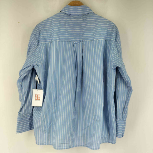 ザラ ZARA 花柄 L/S ストライプシャツ レディース import:M