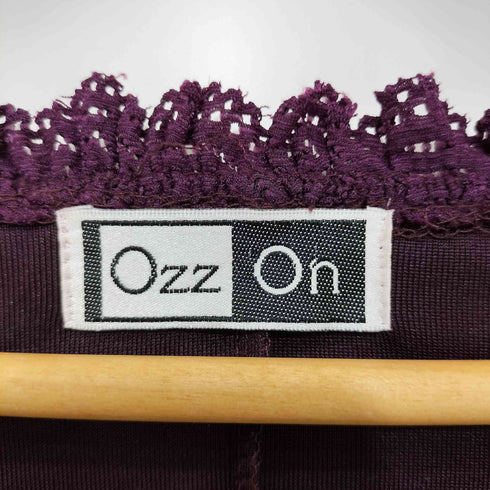 Ozzon Y2K 天使絵画プリント異素材レースアップトップス レディース