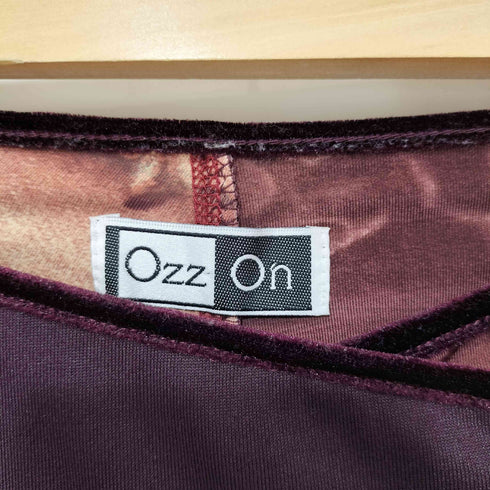 Ozzon Y2K 天使絵画プリント異素材ドッキングスカート レディース