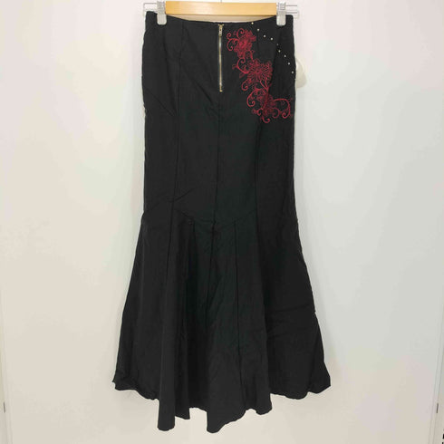 Ozzon Y2K 花柄刺繍異素材ドッキングマーメイドスカート レディース