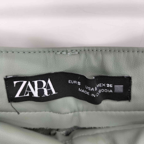 ザラ ZARA フェイクレザー ストレートパンツ レディース JPN:S
