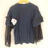 袖リメイク プリントTシャツ レディース S