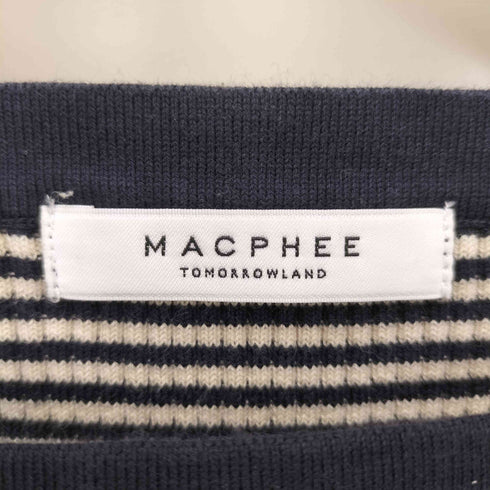 マカフィー MACPHEE コットンリブ ボートネック プルオーバー レディース import:S