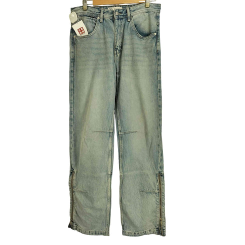 ザラ ZARA ビンテージエフェクトジップジーンズ メンズ EUR:42-44