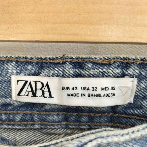 ザラ ZARA ビンテージエフェクトジップジーンズ メンズ EUR:42-44