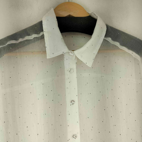 ページボーイ PAGEBOY シアーシャツラメ入りシャツ レディース FREE