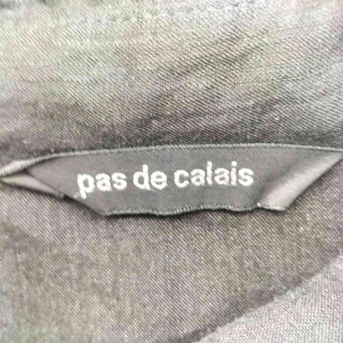 パドカレ pas de calais リネン混 ドルマンスリーブ 比翼 L/S シャツ レディース UK:38