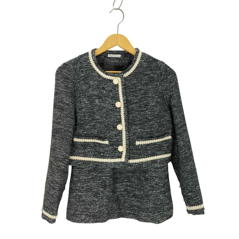 ウィルセレクション WILLSELECTION ブレードデザインツィードジャケット スカートセットアップ レディース M