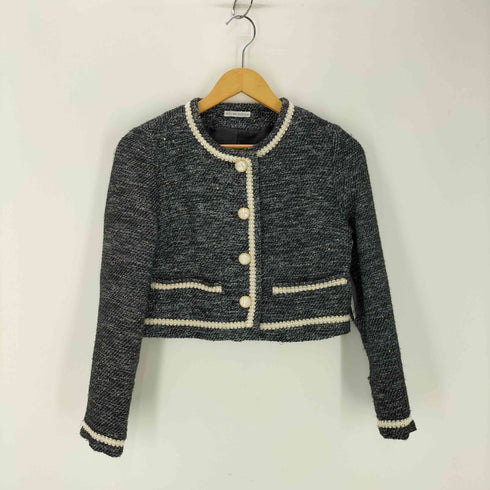 ウィルセレクション WILLSELECTION ブレードデザインツィードジャケット スカートセットアップ レディース M