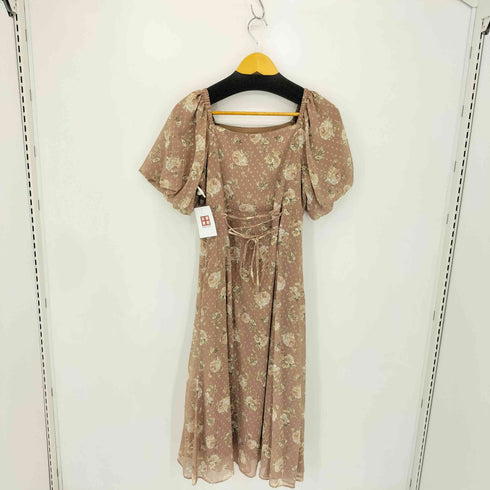ウィルセレクション WILLSELECTION シフォン花柄ロングワンピース レディース S