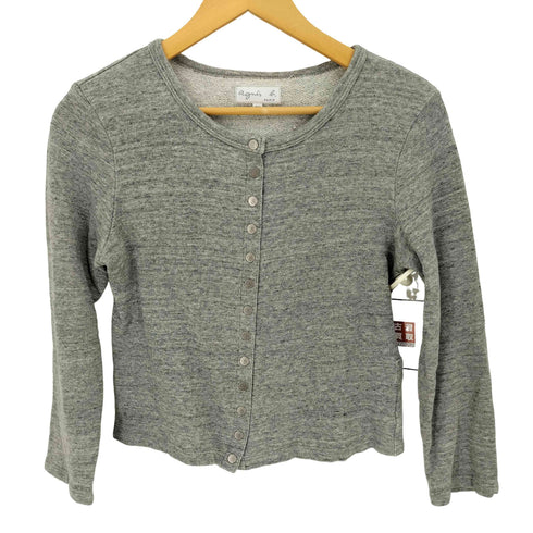 アニエスベー agnes b. PARIS スナップボタン スウェット カーディガン レディース T2