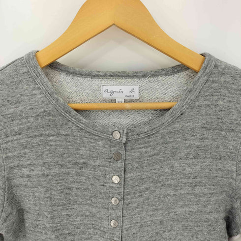 アニエスベー agnes b. PARIS スナップボタン スウェット カーディガン レディース T2