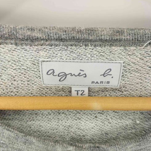 アニエスベー agnes b. PARIS スナップボタン スウェット カーディガン レディース T2