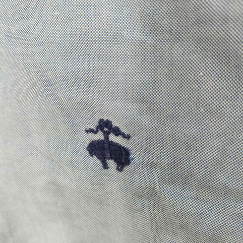 ブルックスブラザーズ BROOKS BROTHERS ワンポイントロゴ刺繍 BD L/S ハーフボタンプルオーバーシャツ メンズ import:M