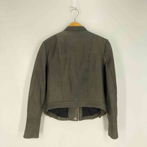 ザラ ZARA WOMAN シープレザー スタンドカラージャケット レディース import:L