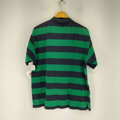 アベイシングエイプ A BATHING APE ロゴ刺繍 S/S ボーダーポロシャツ メンズ JPN:L
