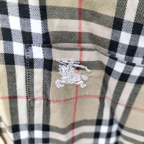 バーバリーズ BURBERRYS 90S ワンポイント刺繍 ノバチェック BD L/S シャツ メンズ import:S