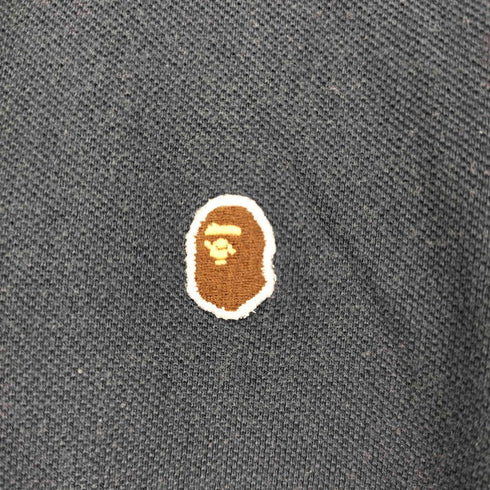 アベイシングエイプ A BATHING APE ロゴ刺繍 S/S ポロシャツ メンズ JPN:L