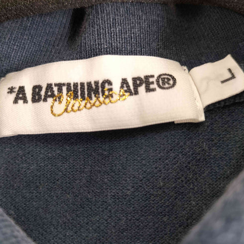 アベイシングエイプ A BATHING APE ロゴ刺繍 S/S ポロシャツ メンズ JPN:L