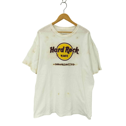 ハードロックカフェ Hard Rock Cafe ロゴプリント リメイク バーン加工 メンズ JPN:XL