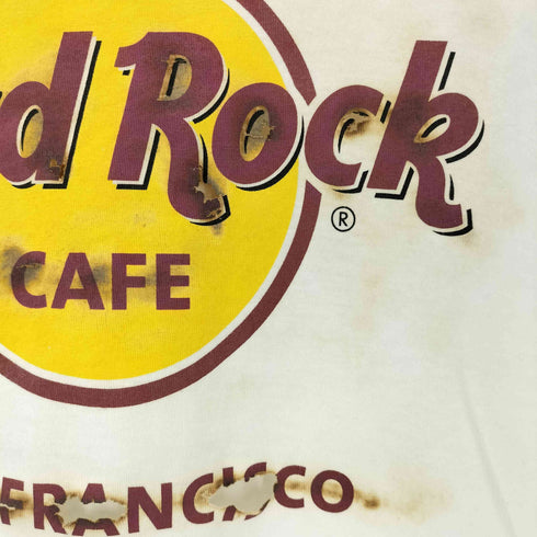 ハードロックカフェ Hard Rock Cafe ロゴプリント リメイク バーン加工 メンズ JPN:XL
