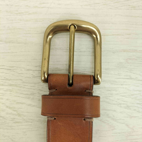 イルビゾンテ IL BISONTE イタリア製 SOLID BRASS刻印 リアルレザーベルト メンズ