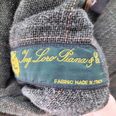 ロロピアーナ Loro Piana CHALK STREAM イタリア製 チェック柄テーラードジャケット メンズ