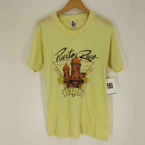 90S USA製 Puerto Rico TROPICAL プリント Tシャツ 袖シングルステッチ メンズ import:L