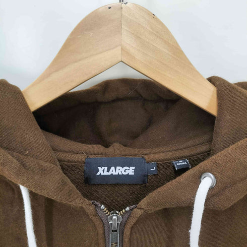 エクストララージ XLARGE 23AW STANDARD LOGO ZIP HOODED SWEATSHIRT スタンダード ロゴ ジップ フーディー パーカー メンズ import:L