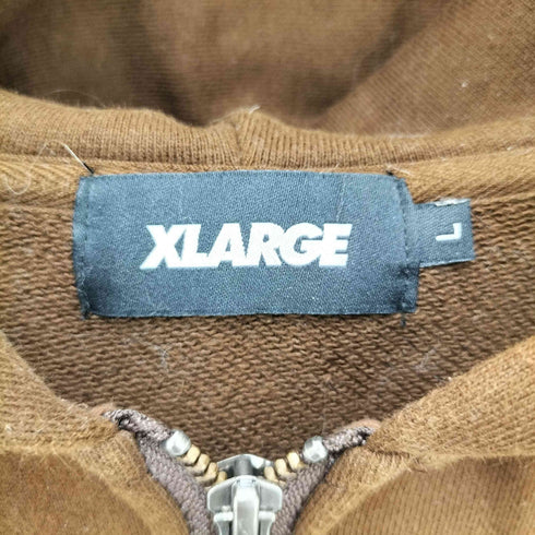 エクストララージ XLARGE 23AW STANDARD LOGO ZIP HOODED SWEATSHIRT スタンダード ロゴ ジップ フーディー パーカー メンズ import:L