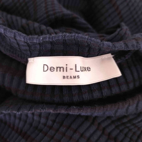 デミルクスビームス Demi-Luxe BEAMS ランダムリブ ハーフスリーブプルオーバー レディース