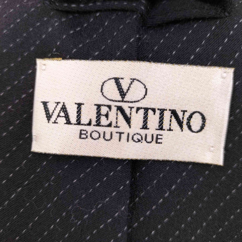 ヴァレンティノ Valentino イタリア製 シルク混 ストライプ柄ネクタイ メンズ