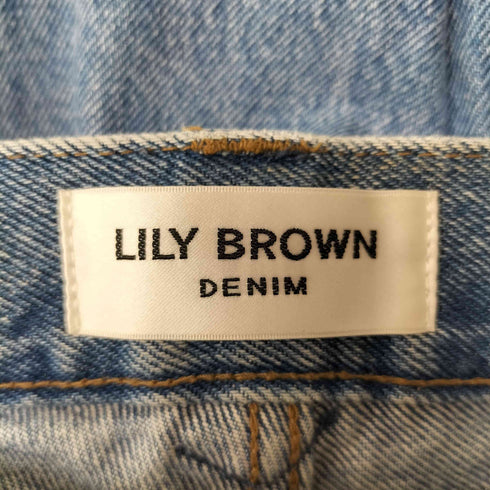 リリーブラウン Lily Brown 24AW タック ワイド デニムパンツ レディース JPN:0