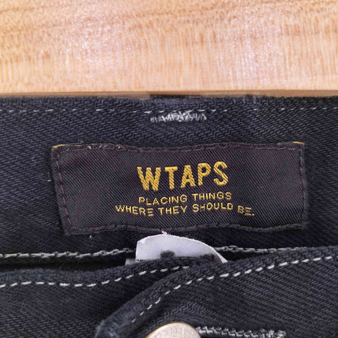 ダブルタップス WTAPS ワイドブラックデニムパンツ メンズ JPN:M