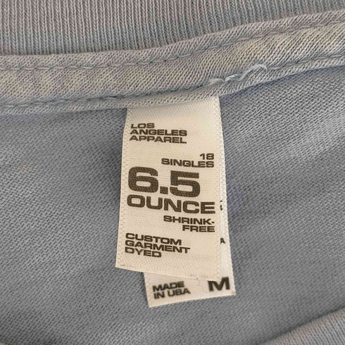ロサンゼルスアパレル Los Angeles Apparel 6.5oz プレーンクルーネックT メンズ JPN:M