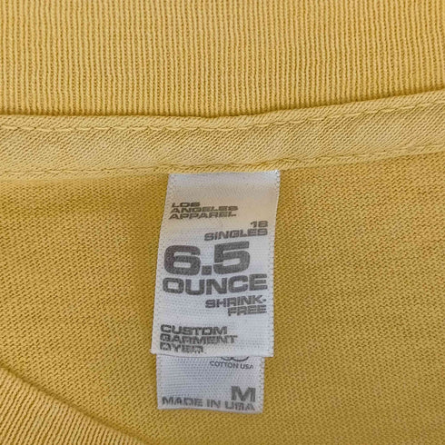 ロサンゼルスアパレル Los Angeles Apparel 6.5oz プレーンクルーネックT メンズ JPN:M