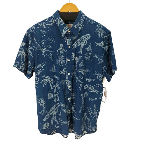 リーバイス Levis SUPIMA S/S Sunset 1 Pocket Shirt 総柄 S/S シャツ メンズ JPN:L