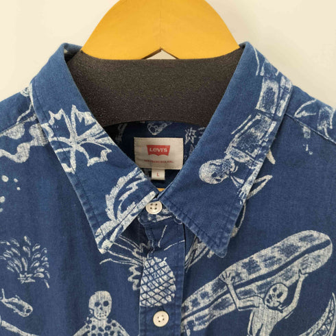 リーバイス Levis SUPIMA S/S Sunset 1 Pocket Shirt 総柄 S/S シャツ メンズ JPN:L