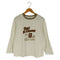 ノンブルアンペール NOMBRE IMPAIR タスクプリント ラグランロングTシャツ レディース FREE