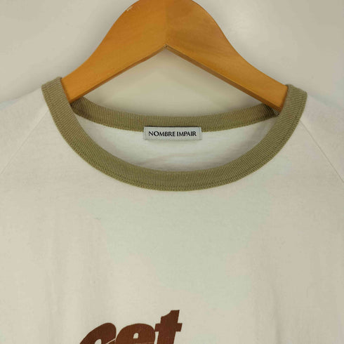 ノンブルアンペール NOMBRE IMPAIR タスクプリント ラグランロングTシャツ レディース FREE