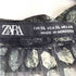ザラ ZARA 総柄プリーツシアーシャツ メンズ XL