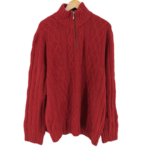 チェロキー Cherokee ハーフジップ ケーブルニット メンズ import:XL