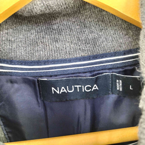 ノーティカ NAUTICA ロゴ刺繍 フルジップ コマンドセーター メンズ import:L