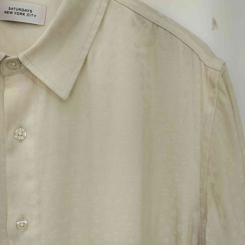 サタデーズニューヨークシティ Saturdays NYC Bruce Leopard Jacquard Short Sleeve Shirt メンズ JPN:M