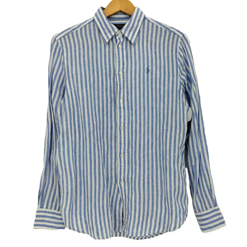 ポロラルフローレン POLO RALPH LAUREN RELAXED FIT ポニー刺繍 リネン ストライプシャツ メンズ import:S